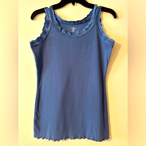 Great Northwest Clothing Company Tops - Indigo by Great northwest tank with lace detail size M
